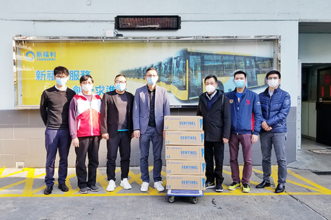 ◎ 工聯轉贈防疫物資給新福利公共汽車有限公司。