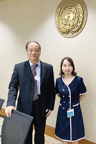 ◎ 劉建宏(左)任聯合國亞太區刑事司法統計中心顧問。