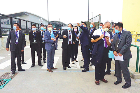 ◎ 機場公司新任執行委員考察氹仔碼頭。