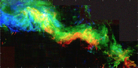 ◎ 這是「大江分子云(River Cloud)」圖像(資料照片)。(新華社發 紫金山天文台供圖)