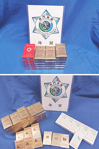 ◎ 行動期間所緝獲未完稅香煙。