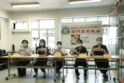 ◎ 澳門護士學會介紹「白衣天使守護」活動。