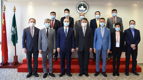 ◎ 粵澳工商聯會一行人訪經財司司長李偉農。