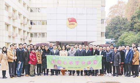 ◎ 中華總商會青委考察團與湖北青聯負責人合照。