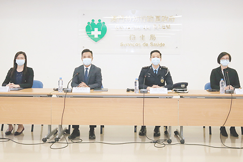 ◎ 新型冠狀病毒感染應變協調中心昨日舉行例行記者會。