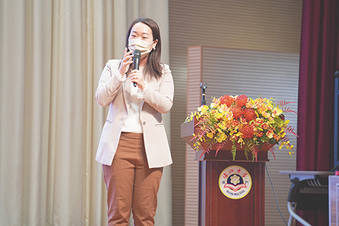 ◎ 黃潔貞入校講「性別平等」。