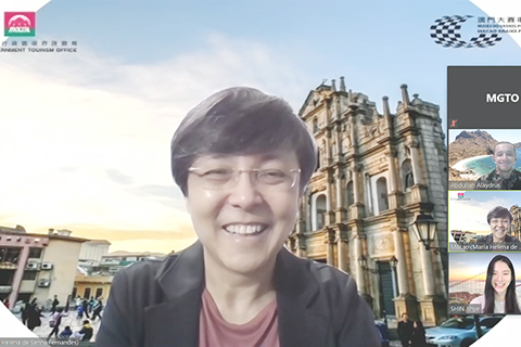 ◎ 擔任本年度協會青年導師之一的旅遊局局長文綺華與旅業學生交流對話。