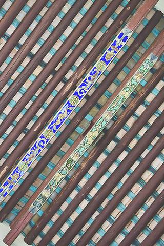 ◎ 羅家大屋內保留了許多當年建築的特色。(香港中通社記者 許其皓攝)