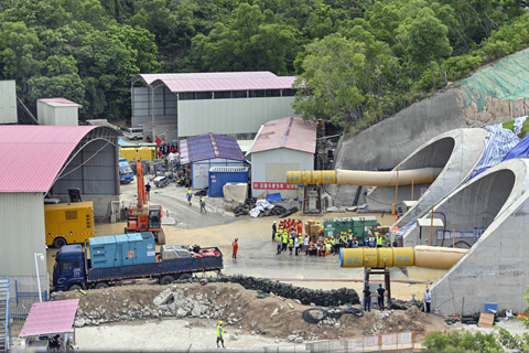 ◎ 石景山隧道入口。(中新社記者 陳驥旻 攝)