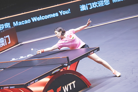 ◎ 陳夢在澳門晉身女單前八。