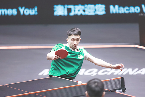 ◎ 澳門張子澄昨日努力作戰。