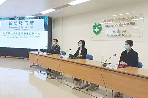 ◎ 新型冠狀病毒感染應變協調中心昨日舉行記者會。