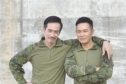 ◎ 《飛虎3》中的兩位型男:陳豪(左)與張兆輝。