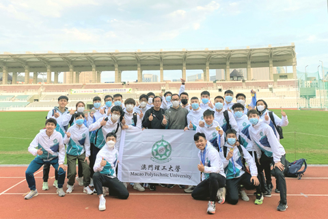 ◎ 澳門理工大學田徑隊勇奪十四金十三銀十二銅。