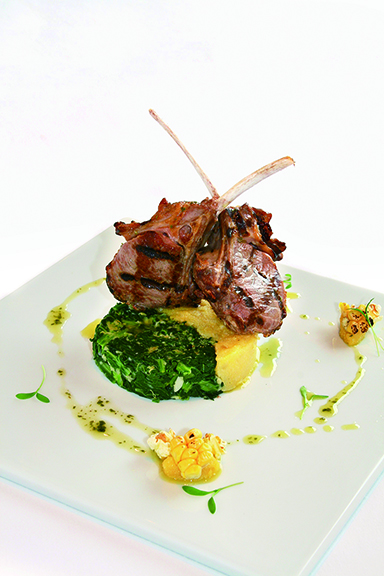 ◎ 花道葡萄牙餐廳--烤羊排配粟米菠菜蓉