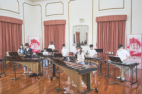 ◎ 澳門管樂協會敲擊樂重奏團(少年團)。