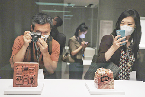 ◎ 六月二十二日,香港故宮文化博物館舉行開幕傳媒預覽。香港故宮文化博物館將於七月二日正式開放予公眾參觀。(香港中通社記者 許其皓 攝)