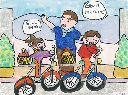 踏著單車上學去 青洲中學 二年級 鄧宇君