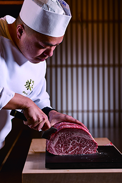 　◎ 「割烹 炑」的星級和牛食材為來自日本滋賀縣的近江牛