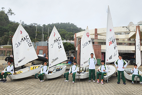 ◎ 澳門帆船隊五名運動員備戰。