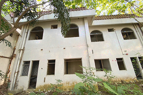 護老院周圍都是花園。