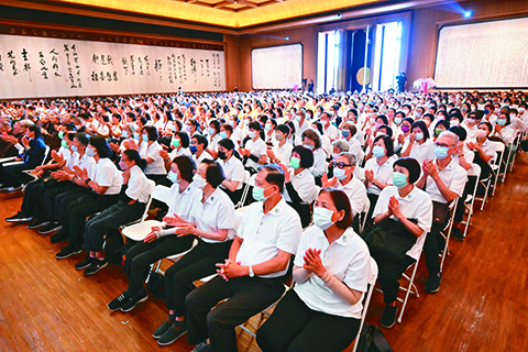 ◎ 佛光山開山祖師星雲大師圓寂百日,弟子們5月16日舉辦「話說星雲大師」,長老、宗委、法師、貴賓、功德主、佛光人逾1000人參加。 圖╱人間社記者趙啟超