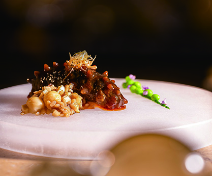 ◎ 「金殿堂」尼泊爾岩米蓮子燴遼參。