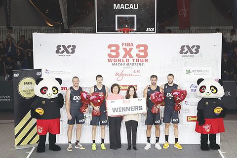 ◎ 社文司司長歐陽瑜昨晚出席FIBA3×3永利盃澳門大師賽頒獎禮。
