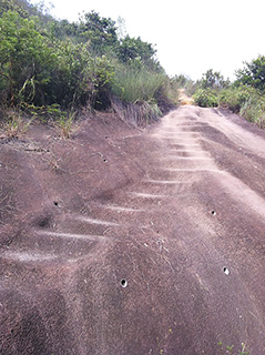 梯級模糊,旁邊又是斜坡。