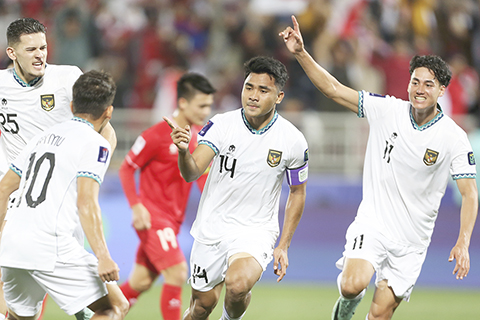 ◎ 印尼隊憑上半場一記十二碼戰勝越南隊。(美聯社)