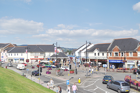 卡菲利鎮市中心