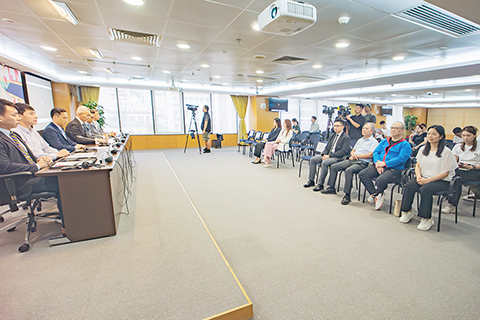 ◎ 「國慶假期氹仔舊城區再設臨時行人專用區」跨部門新聞發佈會。