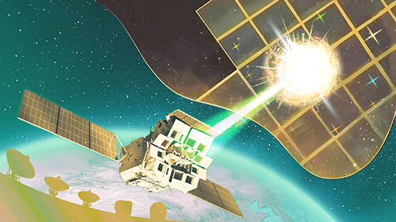 天關衛星探測EP240315a的藝術想象圖。(中國科學院國家天文台 供圖)