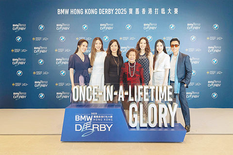 ◎ 「寶馬香港打吡大使」甄子丹出席沙田馬場盛事。