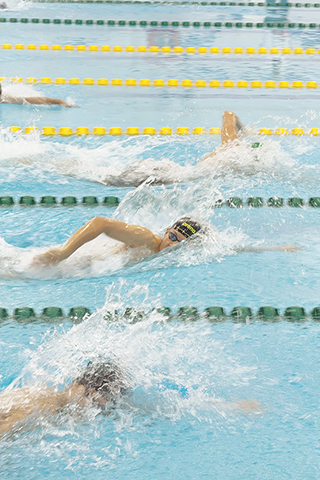 ◎ 周浩正代表澳門參加百米自初賽。