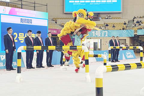 ◎ 澳門隊在全運南獅障礙賽獲二等獎。