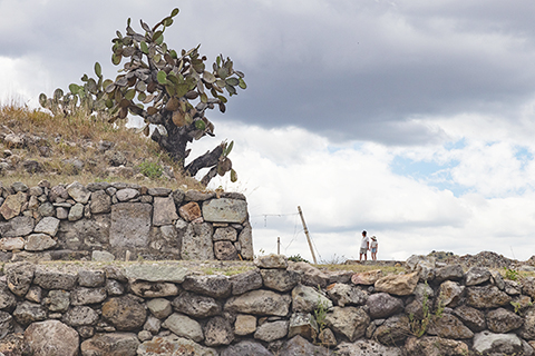 ◎ 這是九月十七日在墨西哥瓦哈卡州亞古爾遺址拍攝的一景。