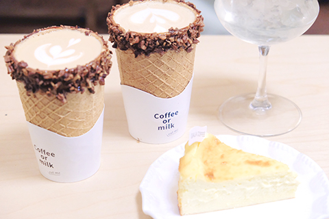 2月18日,朱炳曉店裡推出的特色咖啡。(林波 攝)