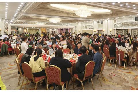 ◎ 澳門扶康會昨日新春團拜。