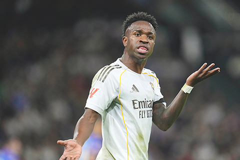 ◎ 皇馬主力雲尼斯奧斯昨晨多次失機。(美聯社)