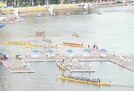 南灣湖扒龍舟比赛場地。