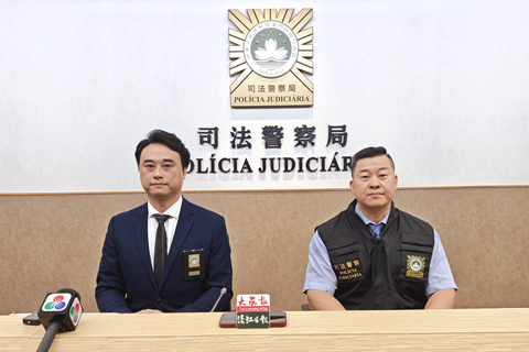 ◎ 司警發言人講述案件。